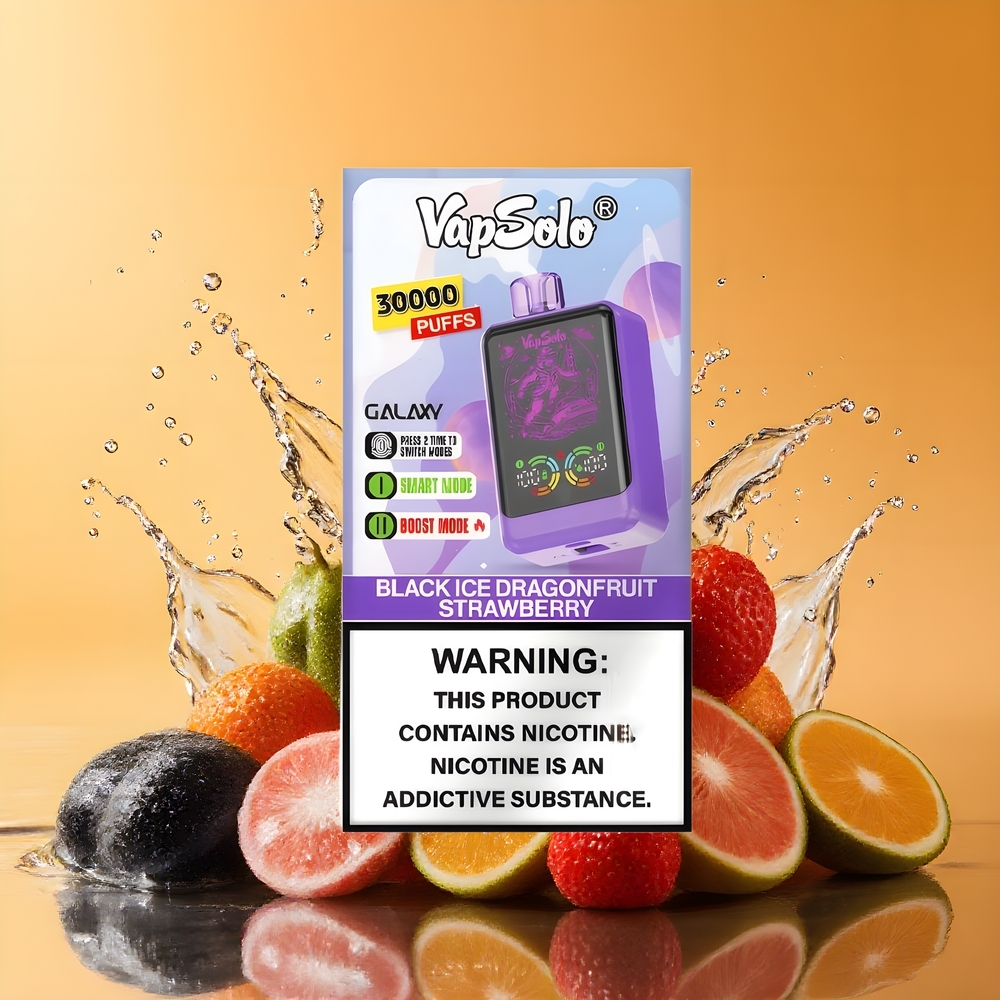 VapSolo GALAXY 30000 Puffs Nagykereskedés Magyarország Fekete Jég Drágagyümölcs Eper 40ml