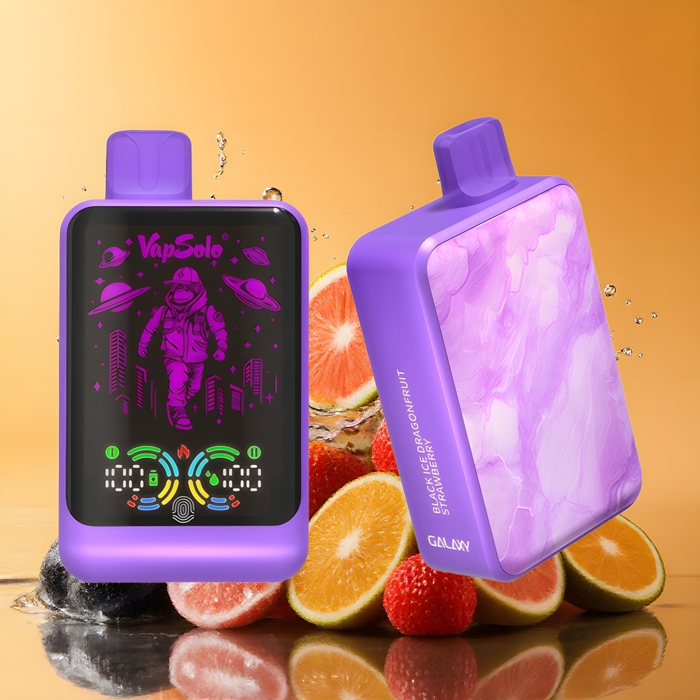 VapSolo GALAXY 30000 Puffs Nagykereskedés Magyarország Fekete Jég Drágagyümölcs Eper 40ml