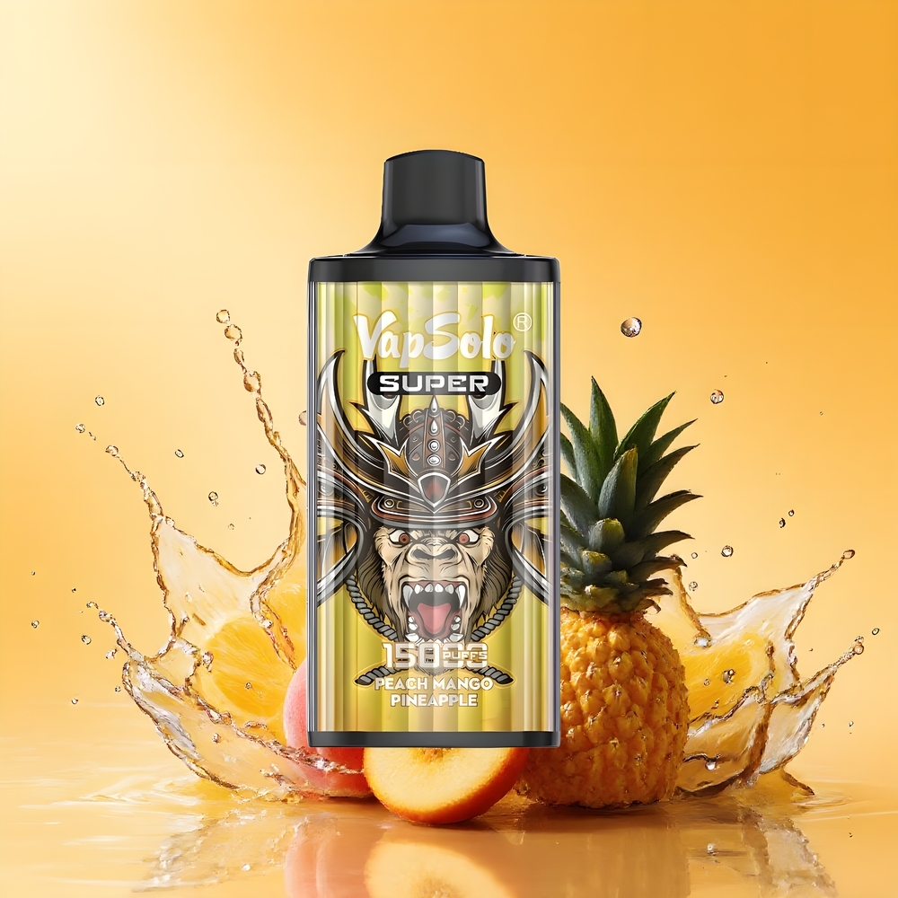 VapSolo Super 15000 Puff Nagykereskedés Magyarország Mesh Coil 850mAh Type-C Barack Mango Ananász