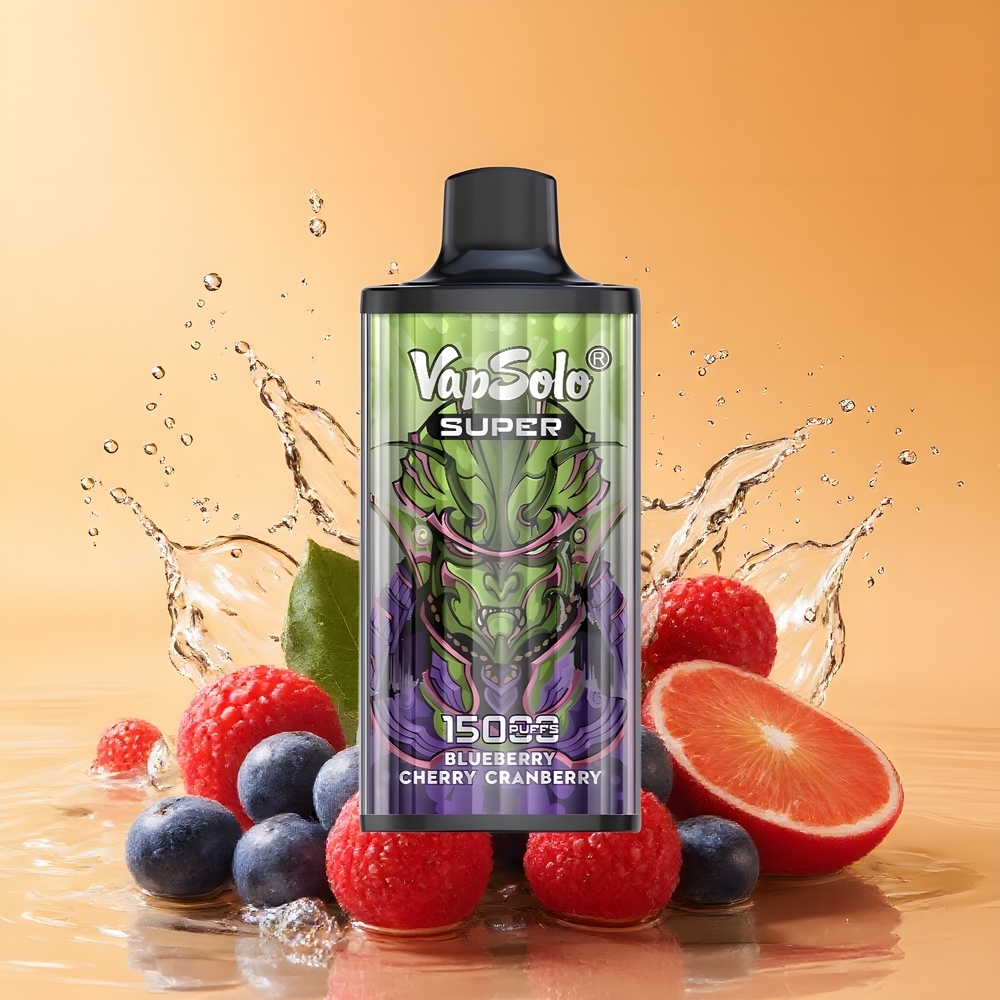 VapSolo Super 15000 Puff Nagykereskedés Magyarország Type-C 850mah Kékáfonya Cseresznye Áfonya