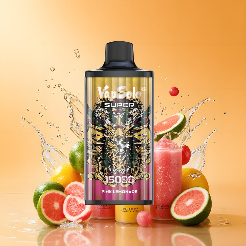 VapSolo Super 15000 Puffs Nagykereskedés Magyarország 850mAh Mesh Coil Szuper Rózsaszín Limonádé