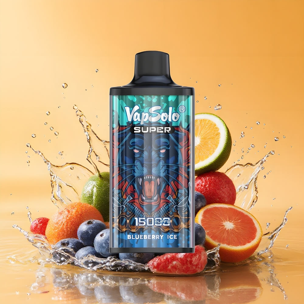 VapSolo Super 15000 Puffs Nagykereskedés Magyarország 850mah Mesh Coil Áfonya Jég