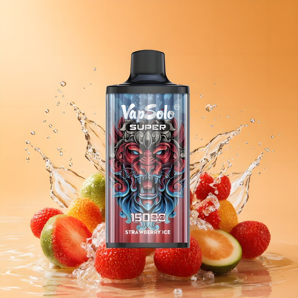 VapSolo Super 15000 Puffs Nagykereskedés Magyarország Eper Jég Type-C Mesh Coil