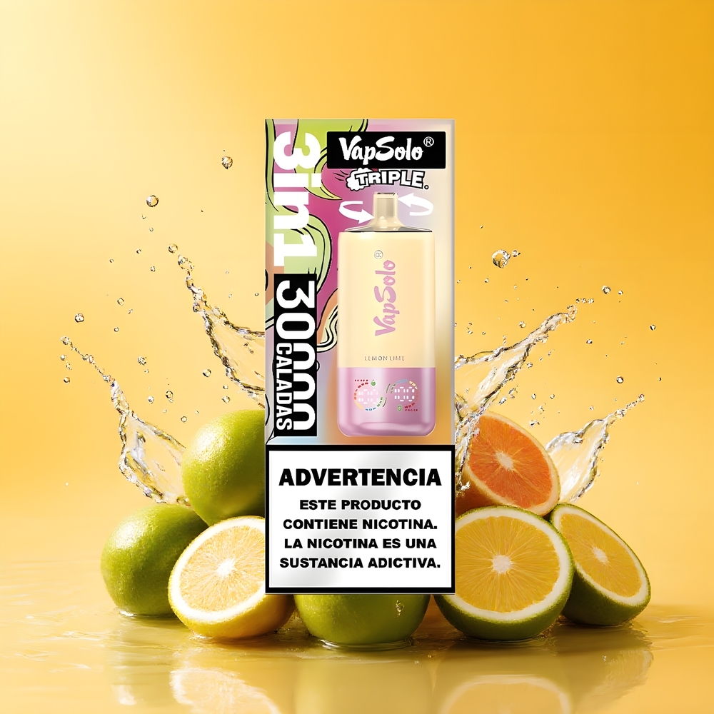 VapSolo Tripe 30000 Puff Nagykereskedés Magyarország Citrom Lime Type-C