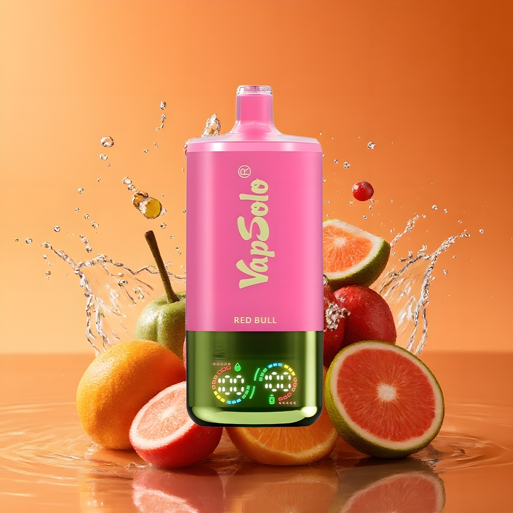 VapSolo Tripe 30000 Puffs Nagykereskedés Magyarország Type-C Energiaital (Vörös Bika)