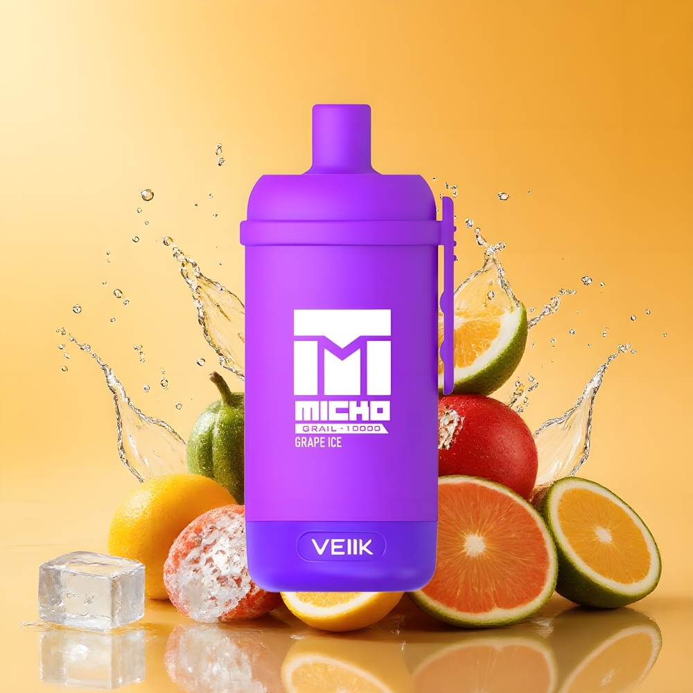VEIIK MICKO GRAIL 10000 Puffs 1.0ohm Mesh Coil Nagykereskedés Magyarország Jég Szőlő
