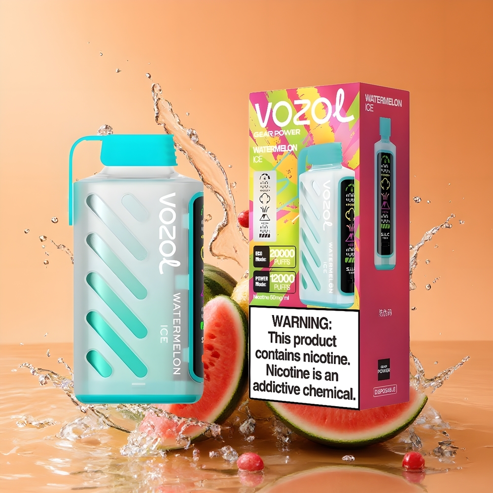 VOZOL Gear Power 20000 Puff Nagykereskedés Magyarország 20mL Dinnye Jég Dual Mesh Coil