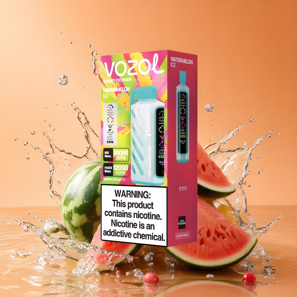 VOZOL Gear Power 20000 Puff Nagykereskedés Magyarország 20mL Dinnye Jég Dual Mesh Coil