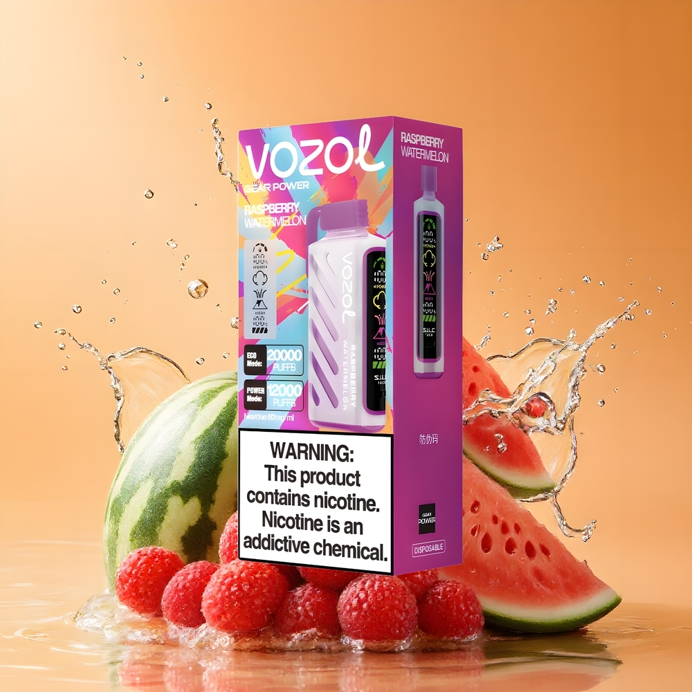 VOZOL Gear Power 20000 Puffs Dual Mesh Coil Málna Görögdinnye Nagykereskedés Magyarország