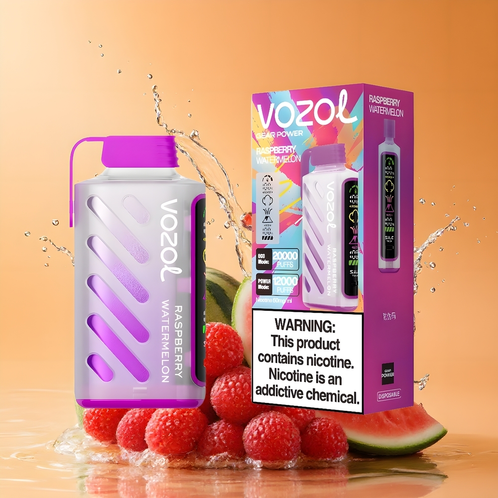 VOZOL Gear Power 20000 Puffs Dual Mesh Coil Málna Görögdinnye Nagykereskedés Magyarország