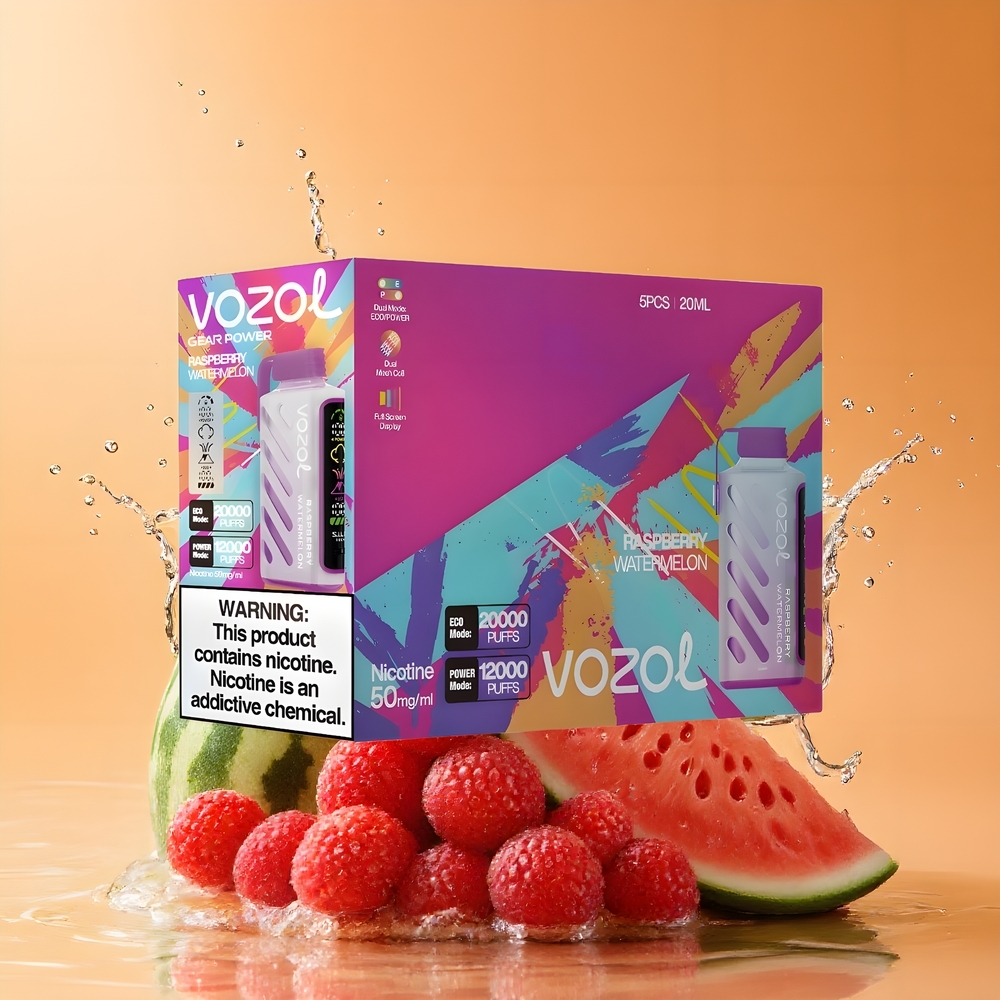 VOZOL Gear Power 20000 Puffs Dual Mesh Coil Málna Görögdinnye Nagykereskedés Magyarország