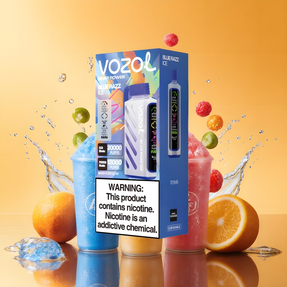 VOZOL Gear Power 20000 Puffs Képernyős Kijelző Nagykereskedés Magyarország Kék Ribizli Jég