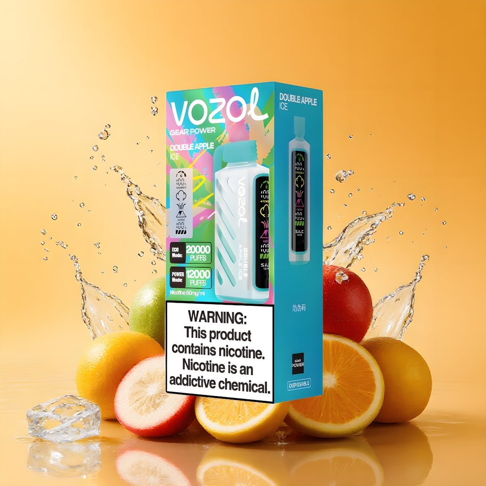 VOZOL Gear Power 20000 Puffs Kettős Alma Jég Nagykereskedés Magyarország Dual Mesh Coil