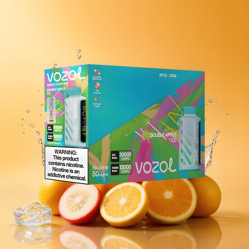 VOZOL Gear Power 20000 Puffs Kettős Alma Jég Nagykereskedés Magyarország Dual Mesh Coil