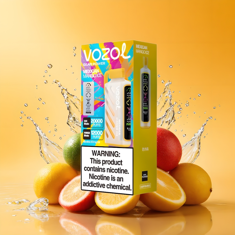 VOZOL Gear Power 20000 Puffs Kettős Háló Tekercs Mexikói Mango Jég Nagykereskedés Magyarország