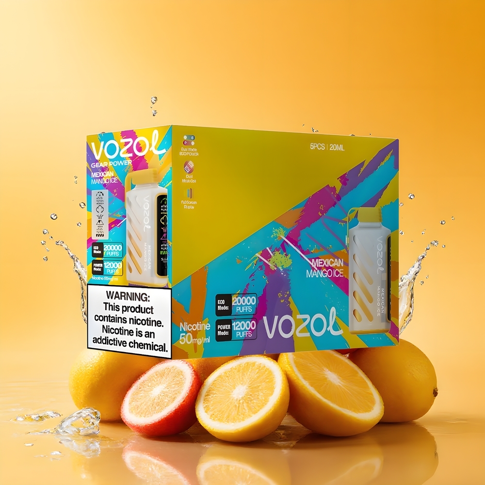 VOZOL Gear Power 20000 Puffs Kettős Háló Tekercs Mexikói Mango Jég Nagykereskedés Magyarország