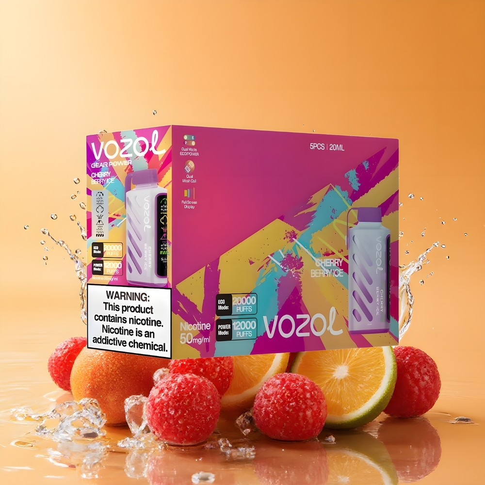 VOZOL Gear Power 20000 Puffs Nagykereskedés Magyarország 20mL Cseresznye-Bogyó Jég