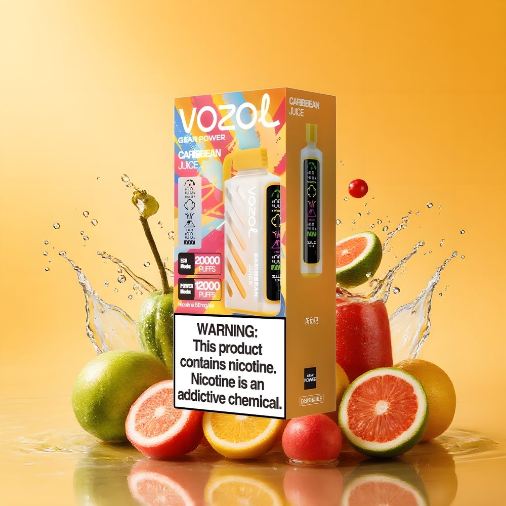 VOZOL Gear Power 20000 Puffs Nagykereskedés Magyarország Kettős Háló Tekercses Karib Gyümölcslé