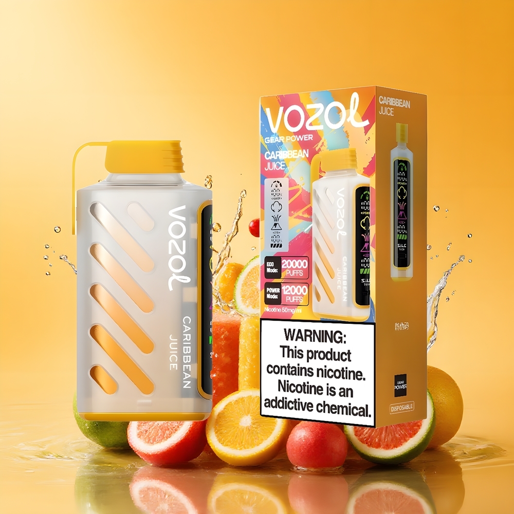 VOZOL Gear Power 20000 Puffs Nagykereskedés Magyarország Kettős Háló Tekercses Karib Gyümölcslé