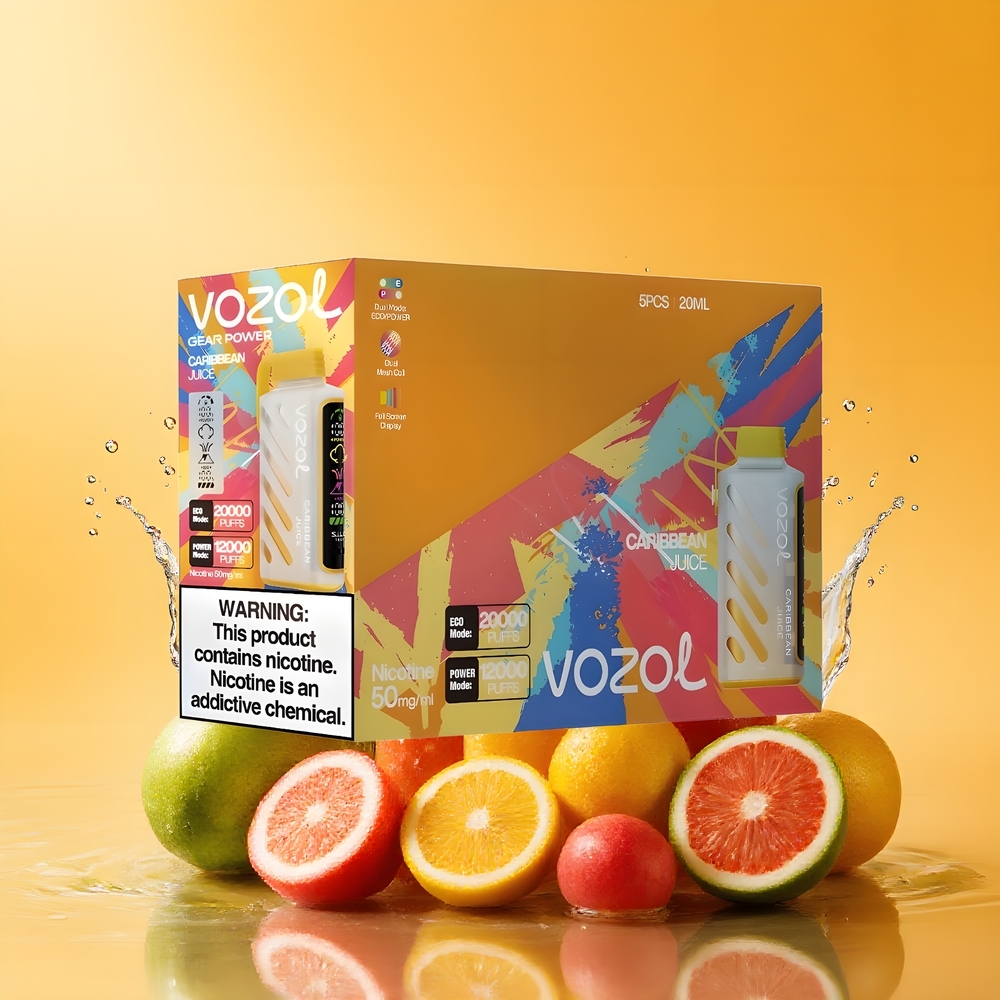 VOZOL Gear Power 20000 Puffs Nagykereskedés Magyarország Kettős Háló Tekercses Karib Gyümölcslé