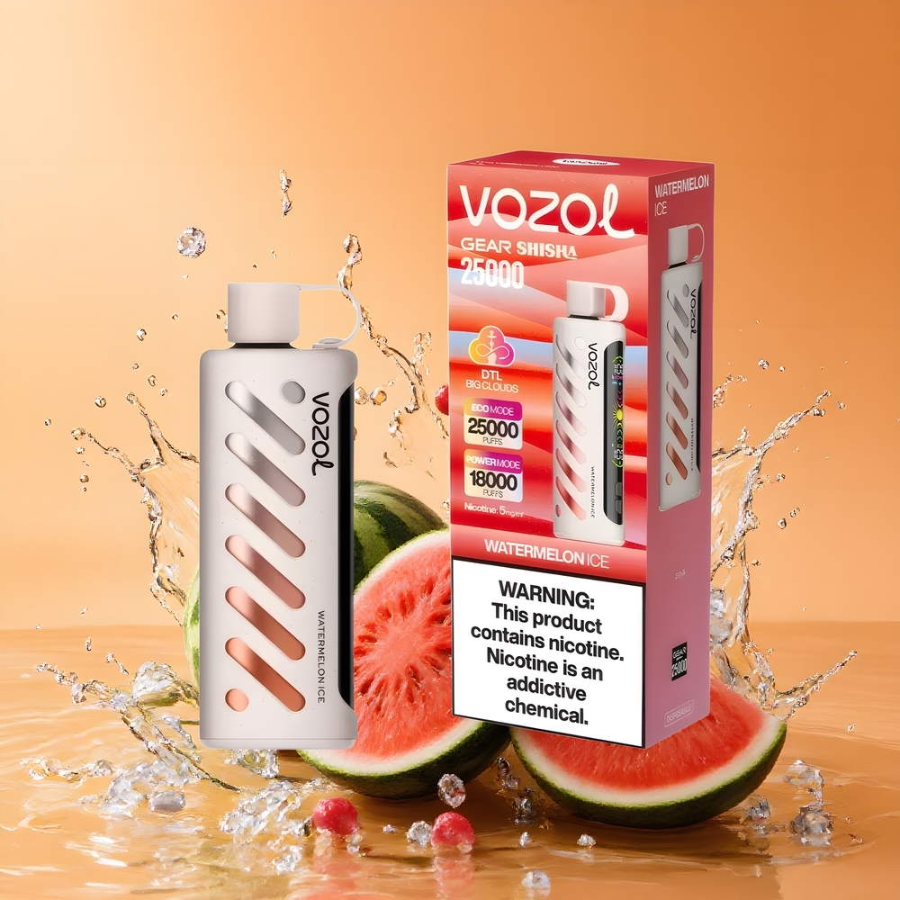 VOZOL Gear Shisha 25000 Puffs Dual Mesh Dual Modes Dinnye Jég Nagykereskedés Magyarország