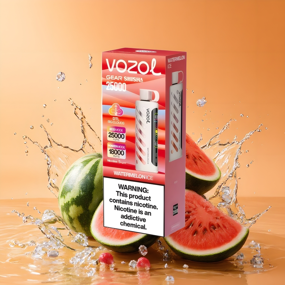 VOZOL Gear Shisha 25000 Puffs Dual Mesh Dual Modes Dinnye Jég Nagykereskedés Magyarország