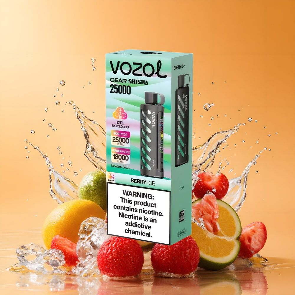 VOZOL Gear Shisha 25000 Puffs Dual Mesh Nagykereskedés Magyarország Bogyós Jég