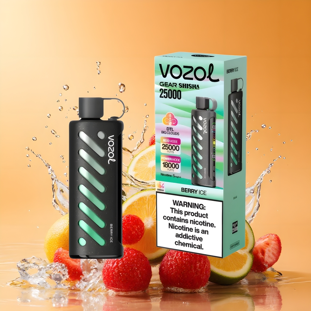 VOZOL Gear Shisha 25000 Puffs Dual Mesh Nagykereskedés Magyarország Bogyós Jég