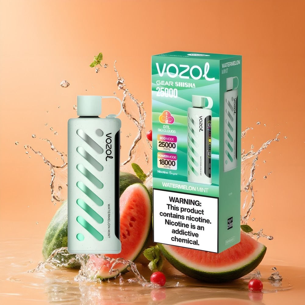VOZOL Gear Shisha 25000 Puffs Dual Mesh Nagykereskedés Magyarország Dinnye Menta