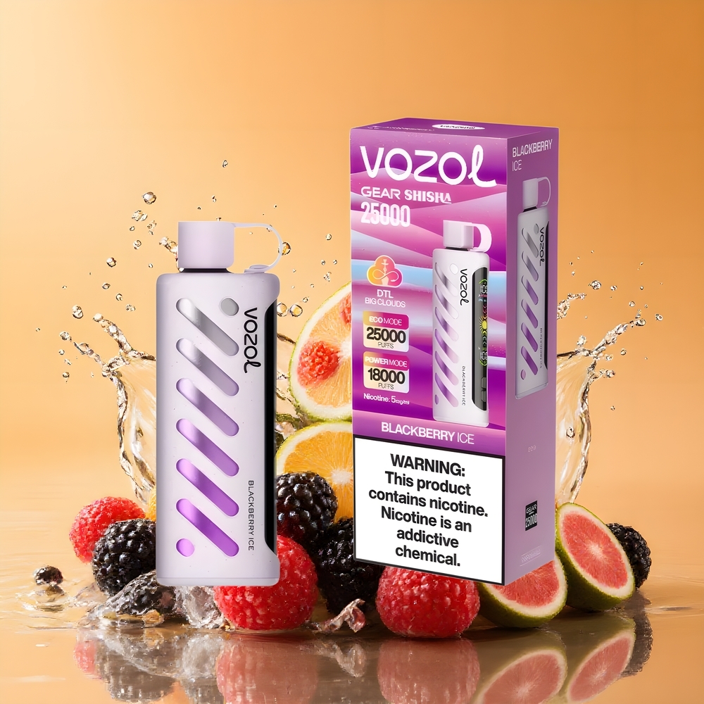 VOZOL Gear Shisha 25000 Puffs Dual Mesh Nagykereskedés Magyarország Feketeáfonya Jég