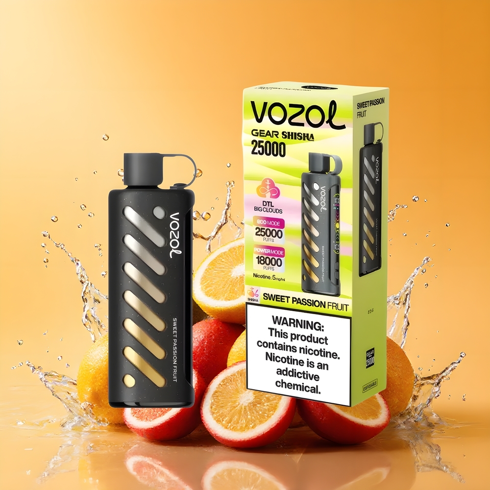 VOZOL Gear Shisha 25000 Puffs Dual Mesh Nagykereskedés Magyarország Édes Passiógyümölcs