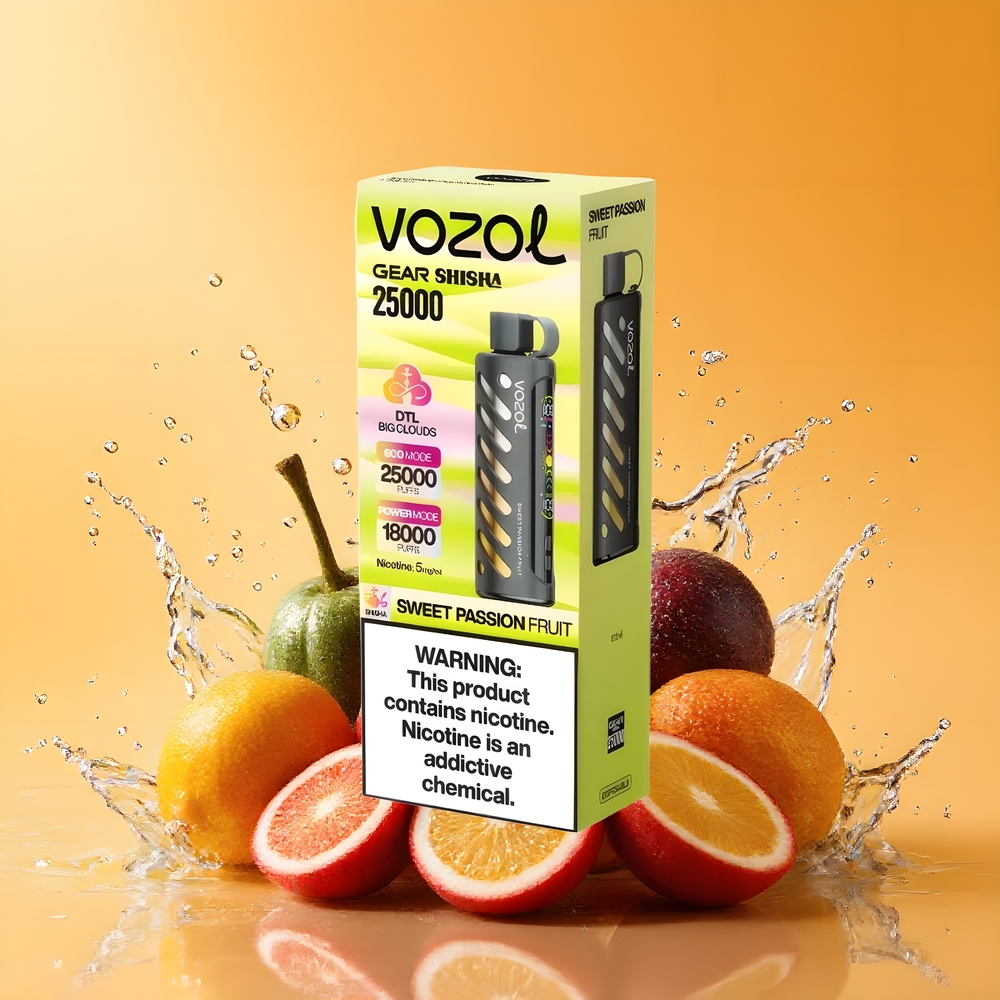 VOZOL Gear Shisha 25000 Puffs Dual Mesh Nagykereskedés Magyarország Édes Passiógyümölcs