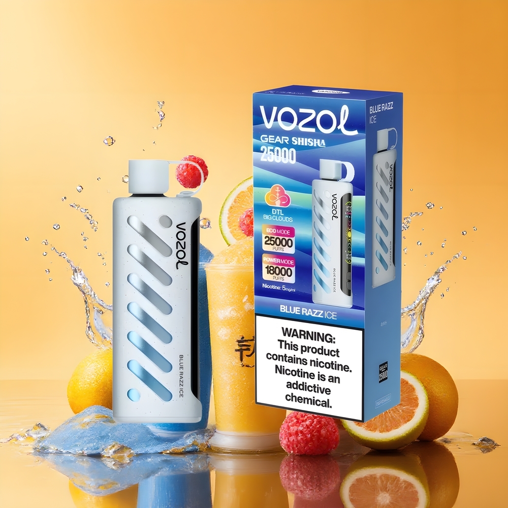 VOZOL Gear Shisha 25000 Puffs Kettős Háló Mód Nagykereskedés Magyarország Kék Áfonya Jég