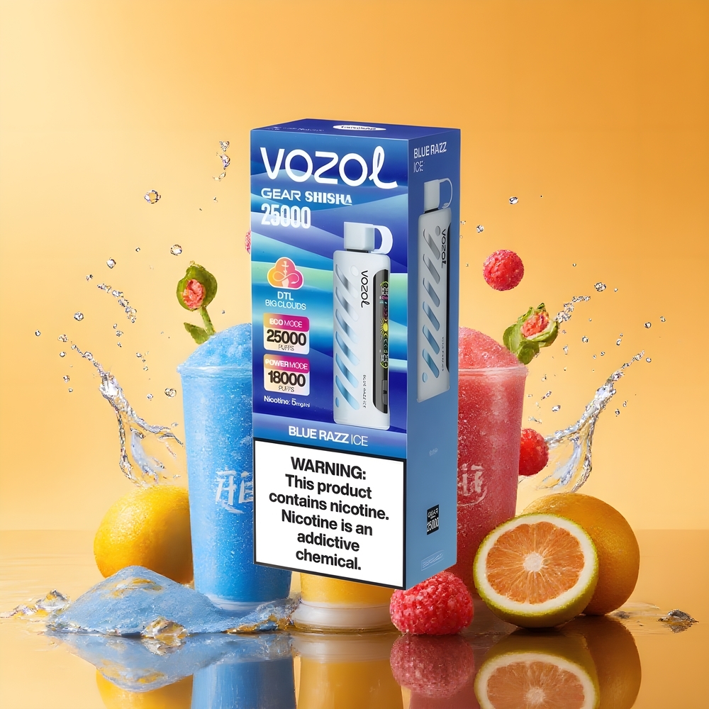 VOZOL Gear Shisha 25000 Puffs Kettős Háló Mód Nagykereskedés Magyarország Kék Áfonya Jég