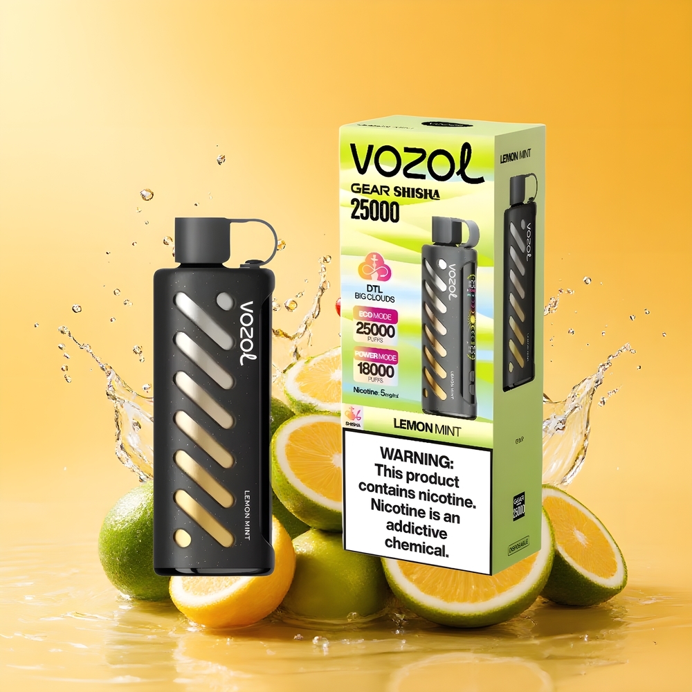 VOZOL Gear Shisha 25000 Puffs Nagykereskedés Magyarország Citrom Menta Dual Mesh