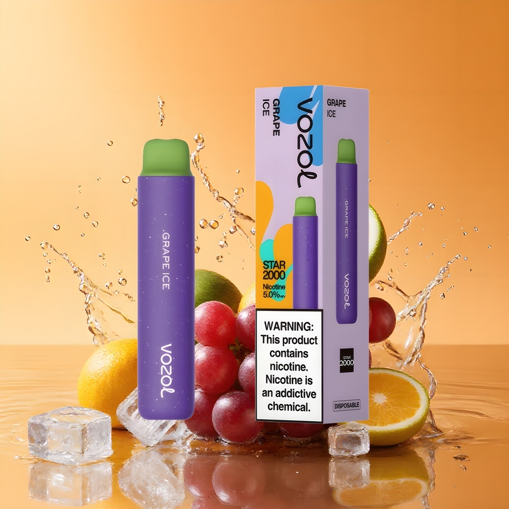 VOZOL STAR 2000 Nagykereskedés Magyarország 2000 Puff Szőlő Jég Eldobható vape