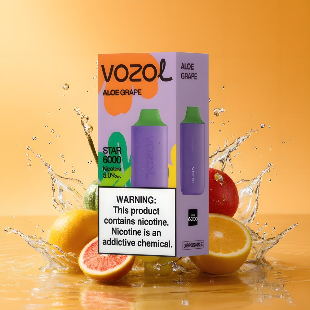 VOZOL STAR 6000 Nagykereskedés Magyarország 6000 Puff Aloe Szőlő Eldobható Vape