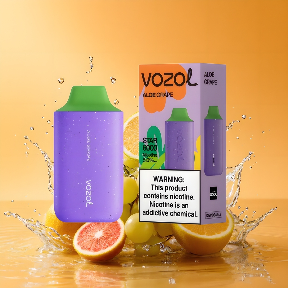 VOZOL STAR 6000 Nagykereskedés Magyarország 6000 Puff Aloe Szőlő Eldobható Vape