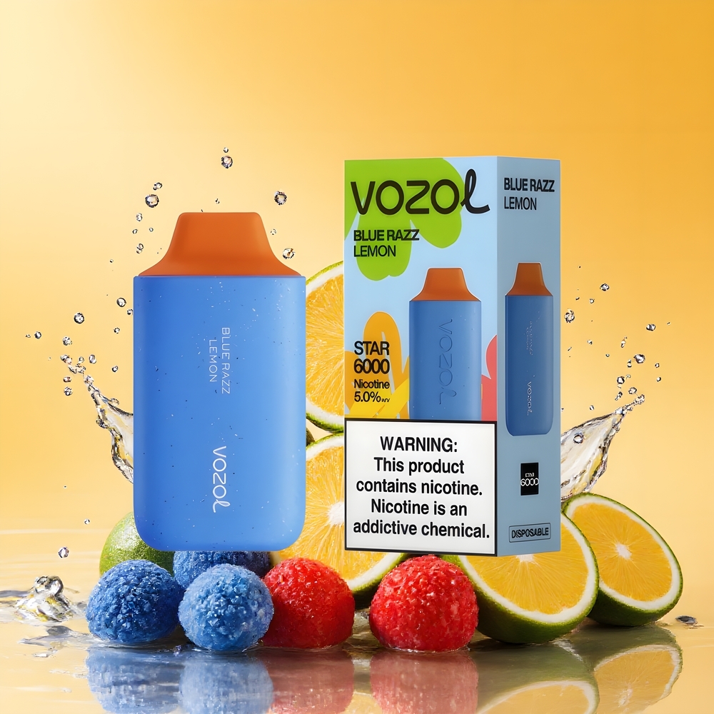 VOZOL STAR 6000 Nagykereskedés Magyarország 6000 Puff Kék Málna Citrom Eldobható Vape