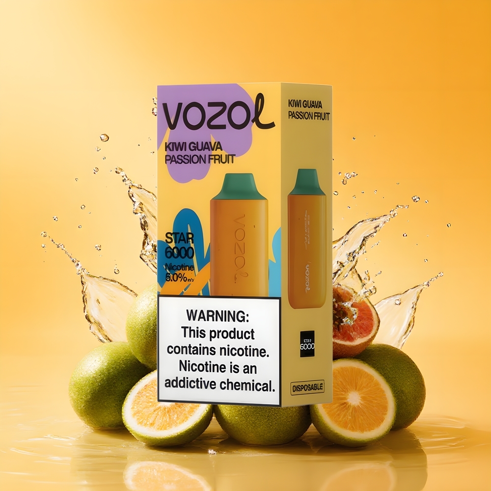 VOZOL STAR 6000 Nagykereskedés Magyarország 6000 Puff Kiwi Guava Sárgadinnye Eldobható Vape