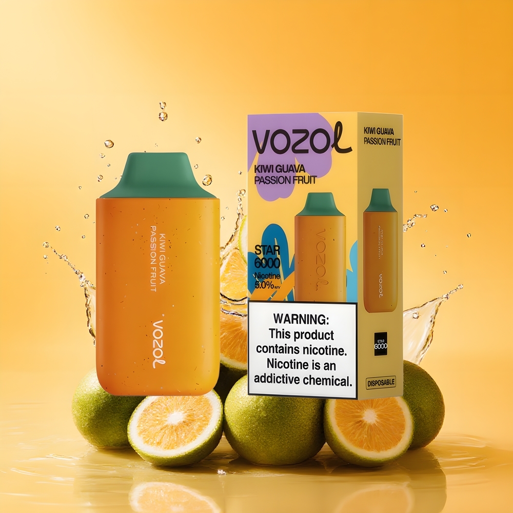 VOZOL STAR 6000 Nagykereskedés Magyarország 6000 Puff Kiwi Guava Sárgadinnye Eldobható Vape