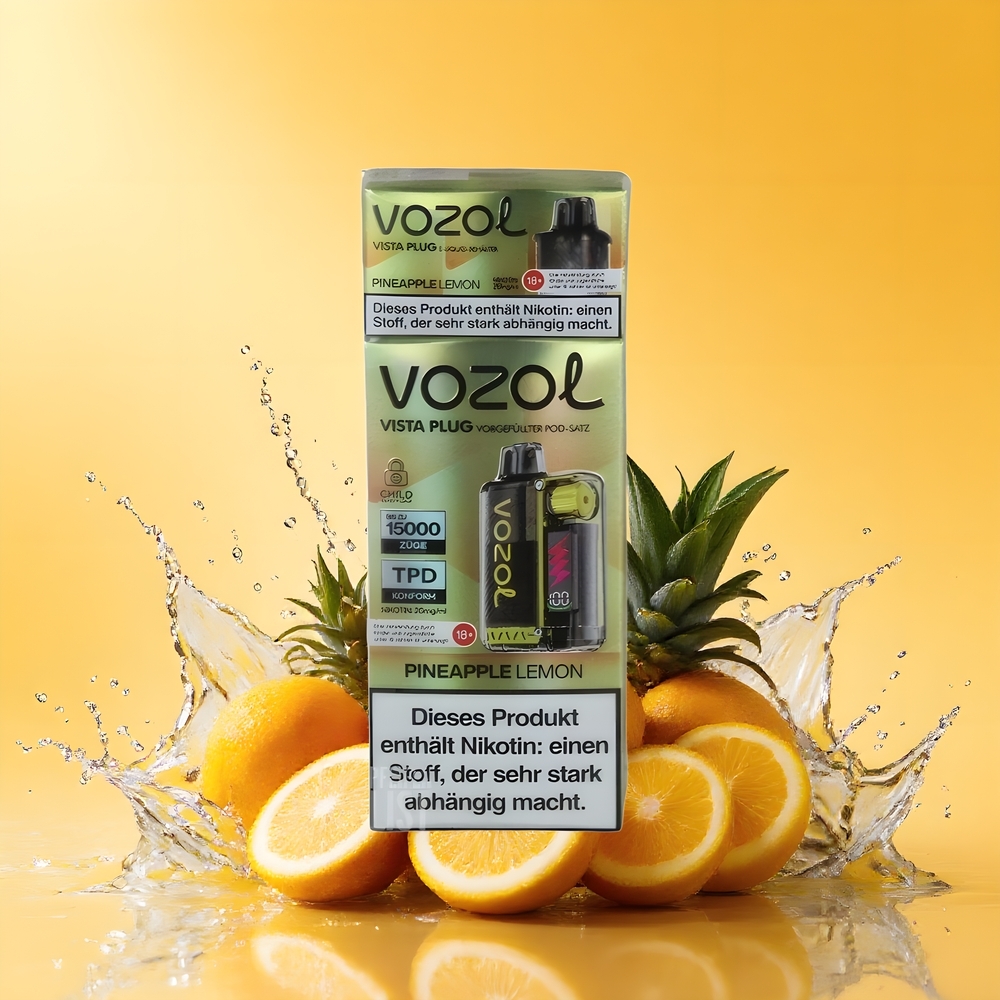 VOZOL VISTA PLUG 6000/10000 Eldobható Vape Ananász Citrom Nagykereskedés Magyarország 6000-10000 Puff