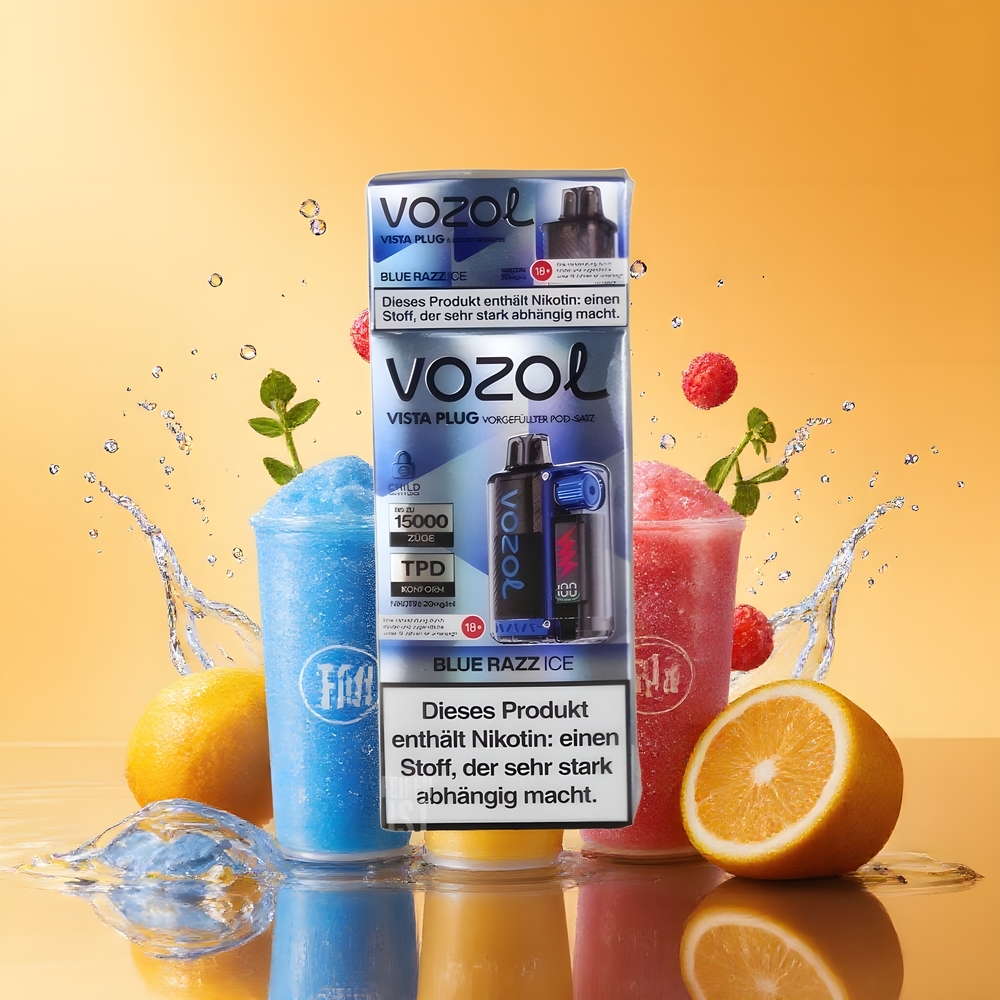 VOZOL VISTA PLUG 6000/10000 Látható E-Liquid Tartály Kék Áfonya Jég Nagykereskedés Magyarország