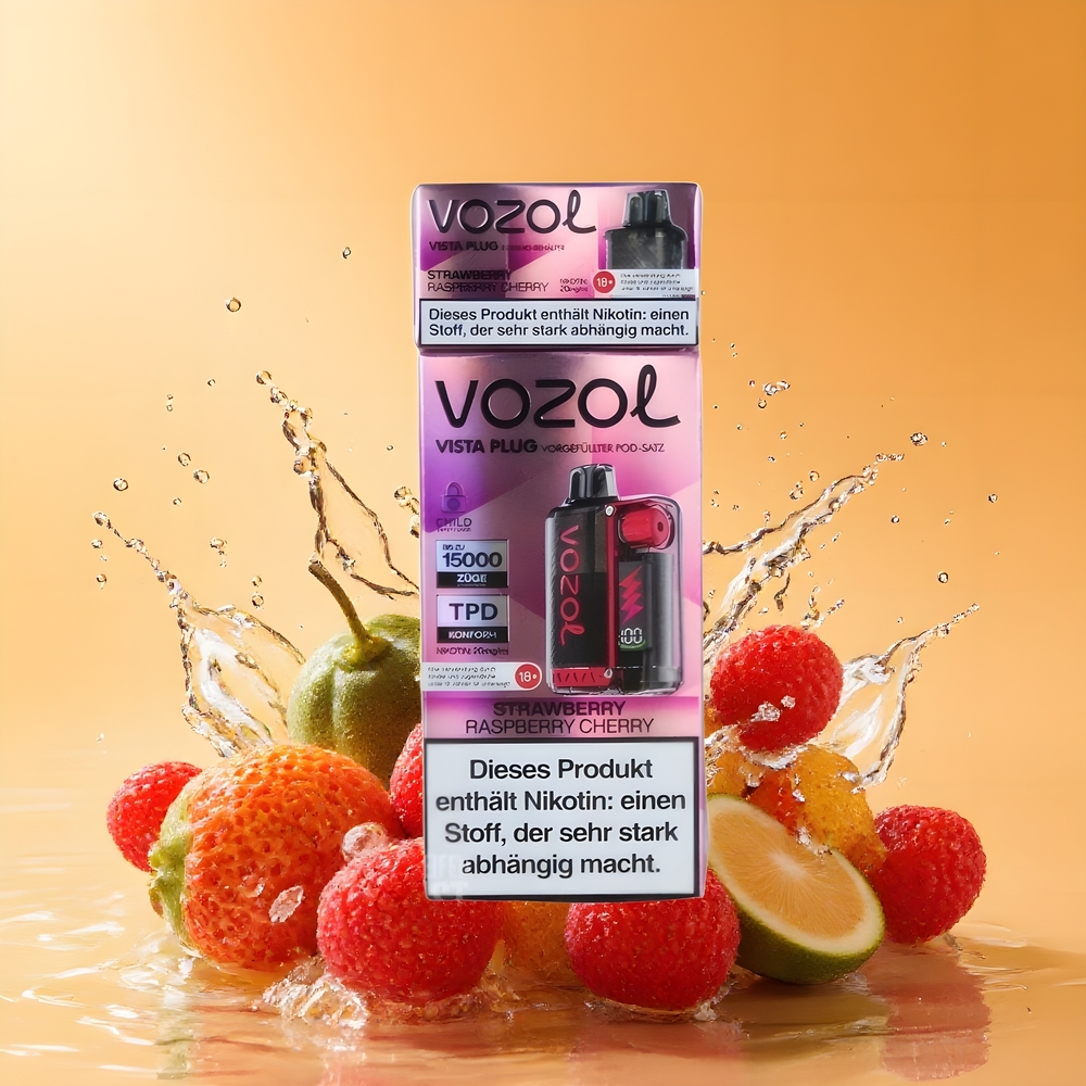 VOZOL VISTA PLUG 6000/10000 Nagykereskedés Magyarország 360 fokos Ízszabadság Eper Málna Cseresznye