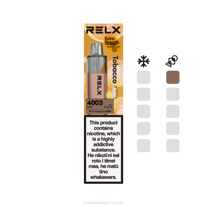 RELX MagicGo 4000 eldobható vape | 26L82 ‎RELX Vape Magyarország dohány (arany)