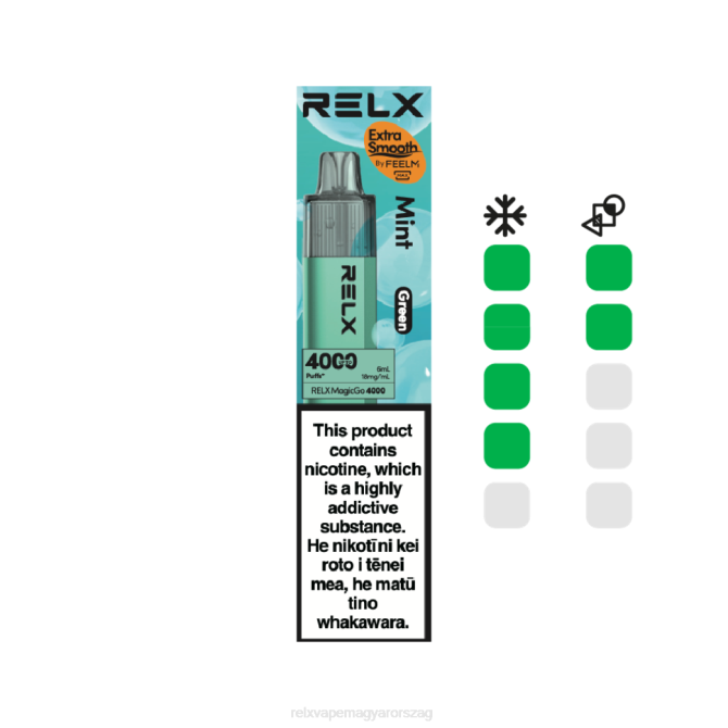 RELX MagicGo 4000 eldobható vape | 26L84 ‎RELX Budapest menta (zöld)